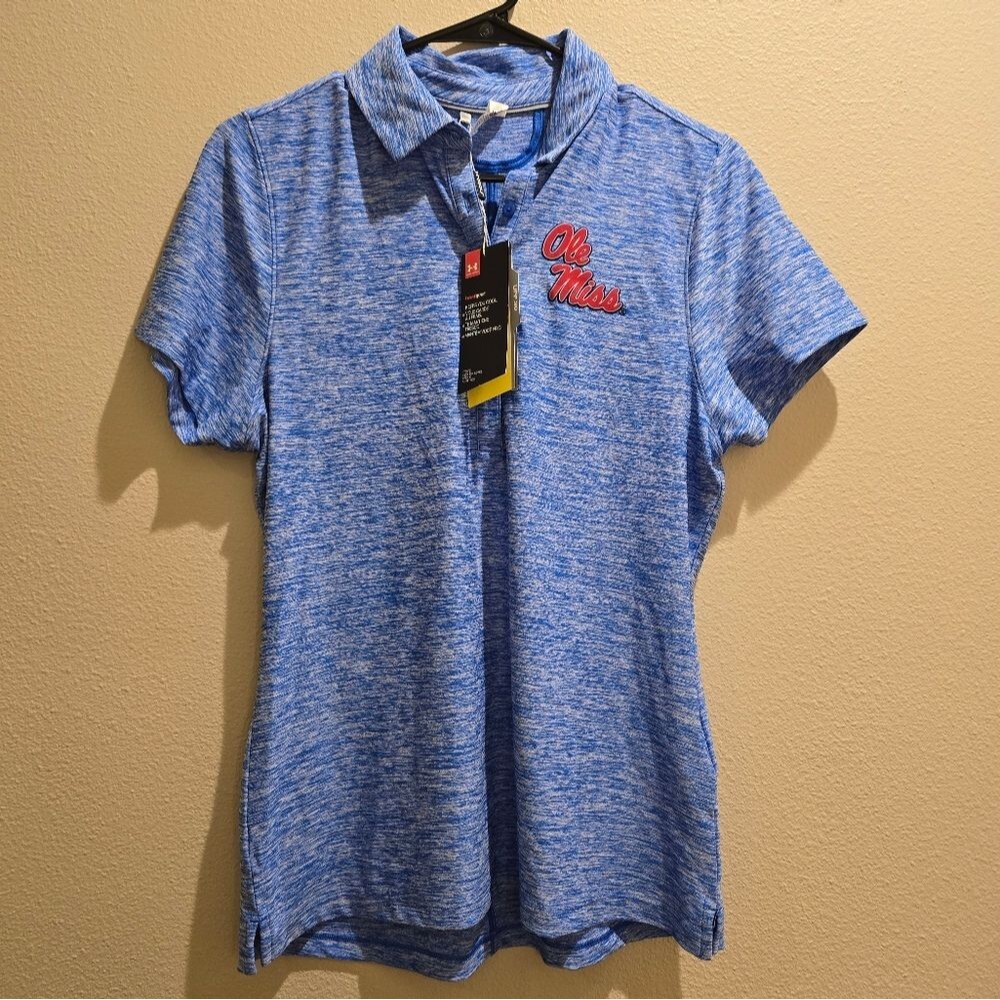 Ole Miss Rebels Under Armour Polo NWT Sz Medium